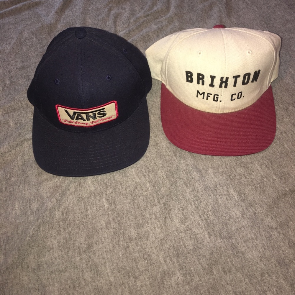 Vans snap back (dark blue) and Brixton SnapBack