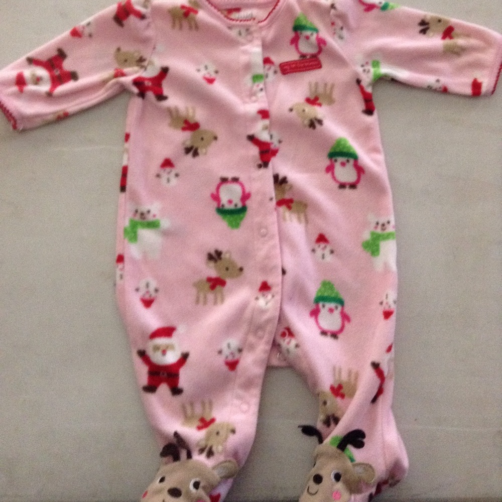 0-3 months baby girl footsie