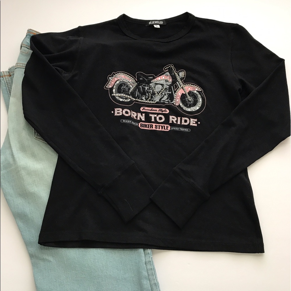 Bejeweled long sleeves