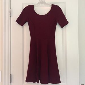 Maroon sweater dress
