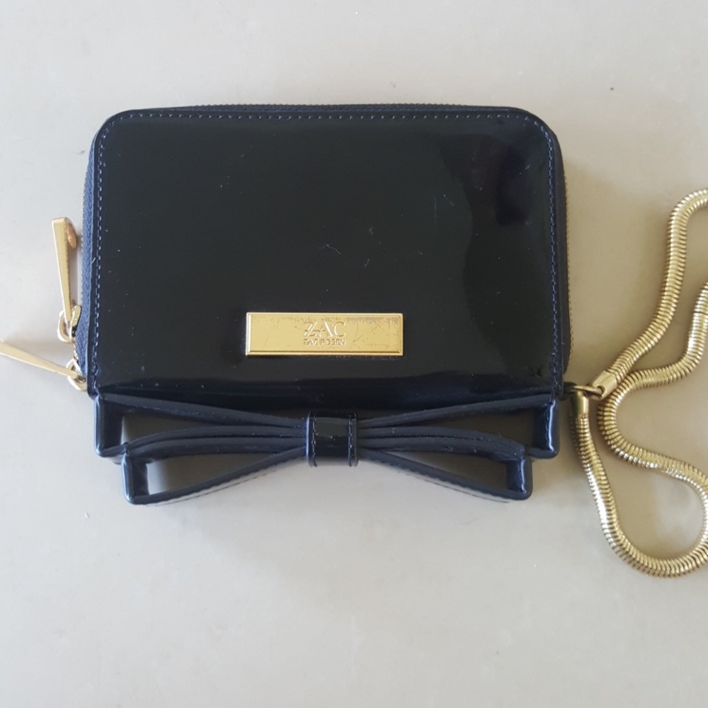 Zac Posen Black Bow Clutch