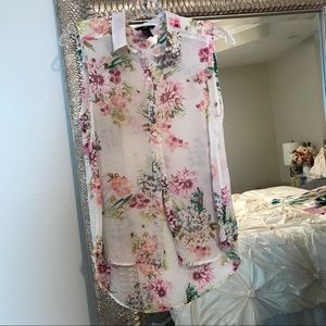 Floral Button Up Top