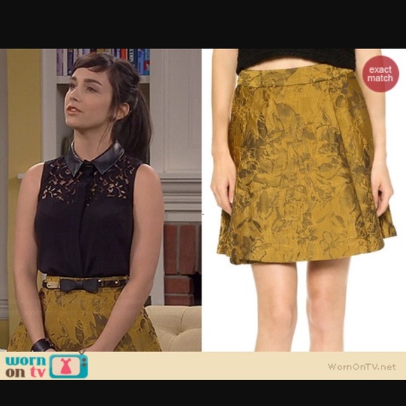 Alice + Olivia Dresses & Skirts - Vernon' Skirt in Gold by Alice & Olivia