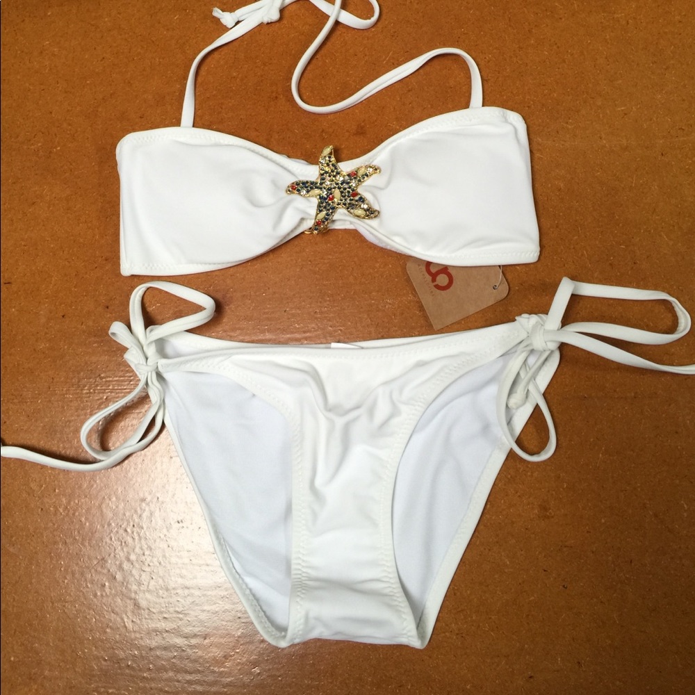 2 piece Bikini with Metal Starfish Accent, size S