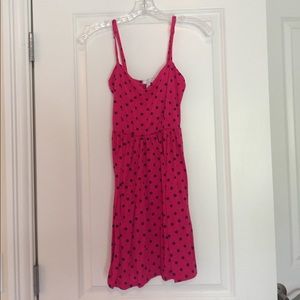 Pink polka-dot dress!