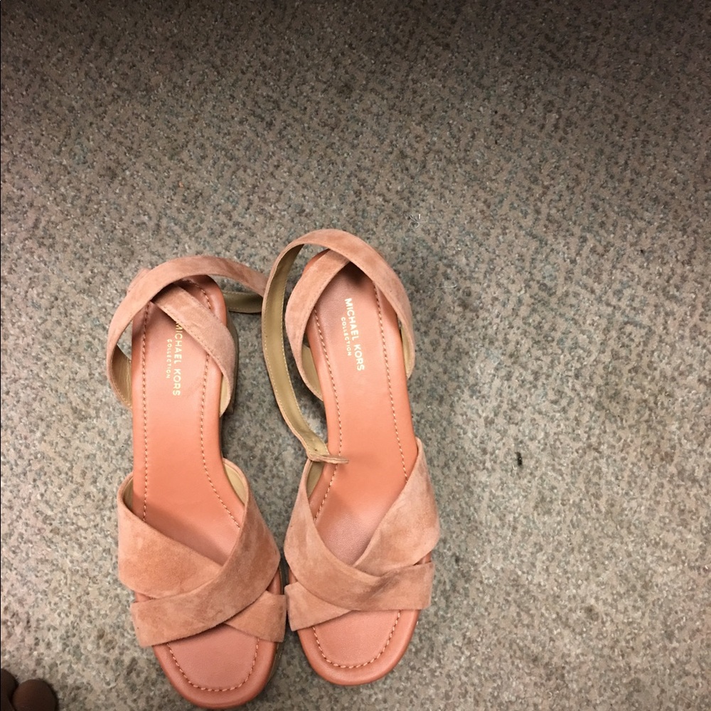 Michael Kors Mauve Wedge Strap Sandles