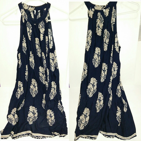 Boho Navy Summer Dress - Picture 1 of 2