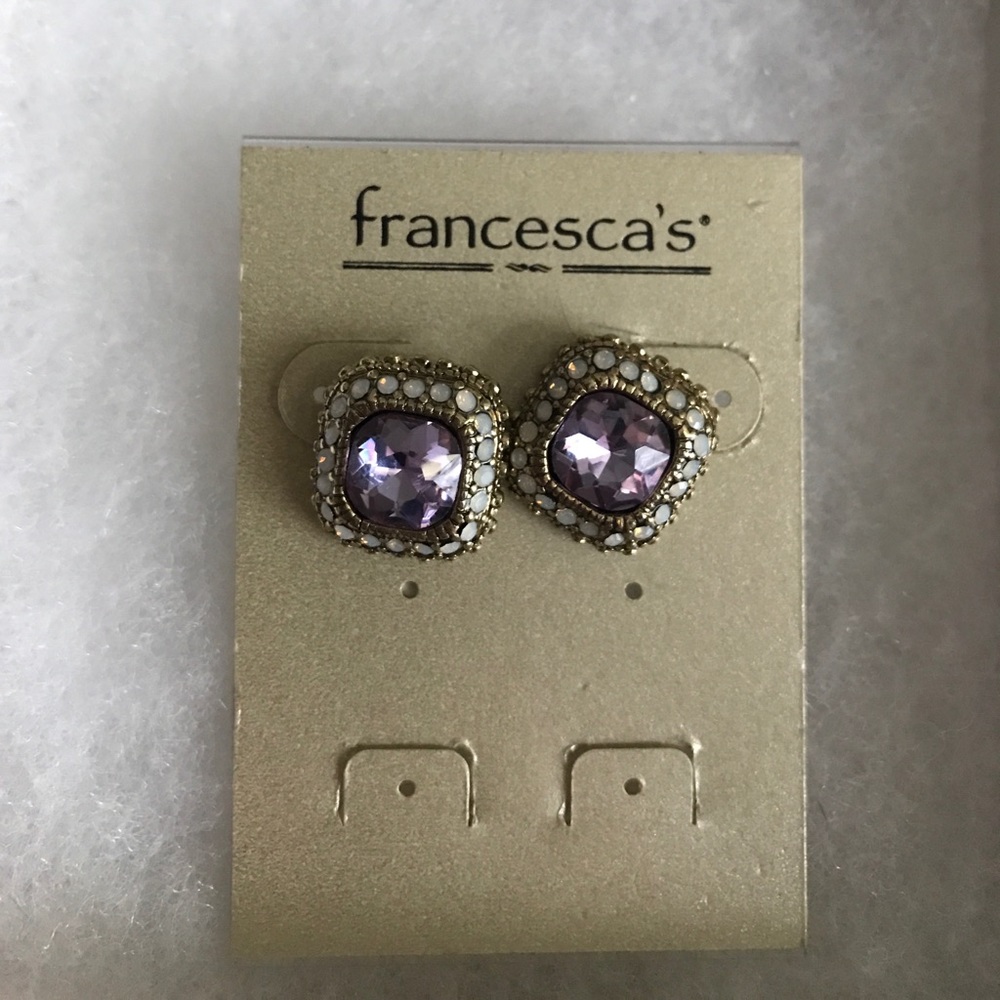 Purple earrings