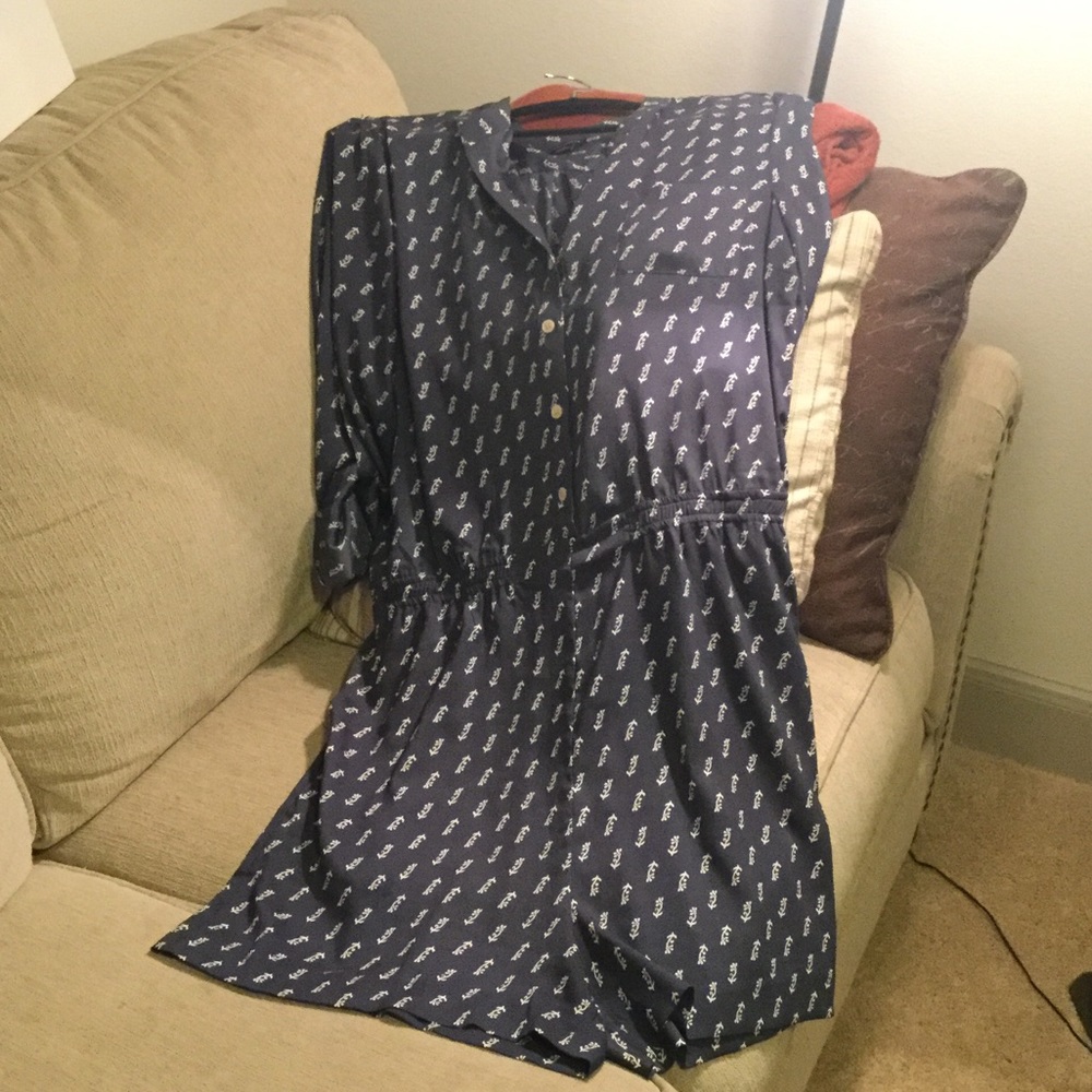 Navy Ann Taylor Romper Size L