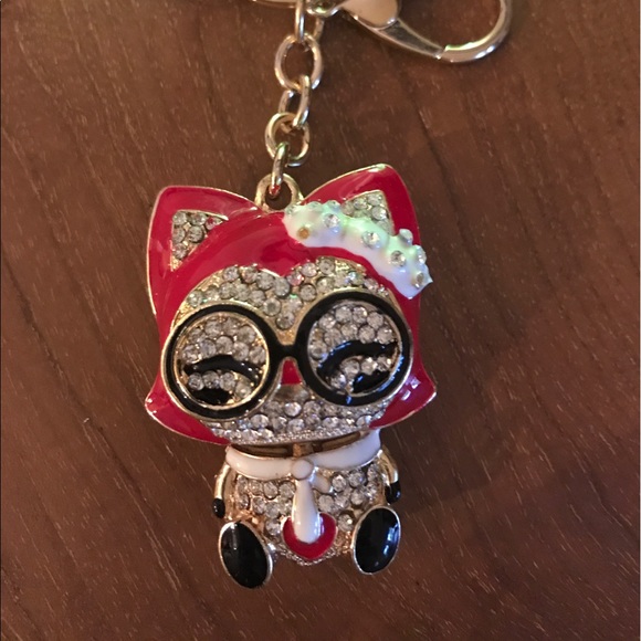 Nerdy Cat Key Chain - Picture 1 of 2