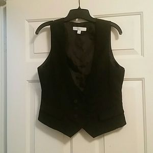 Black button down vest