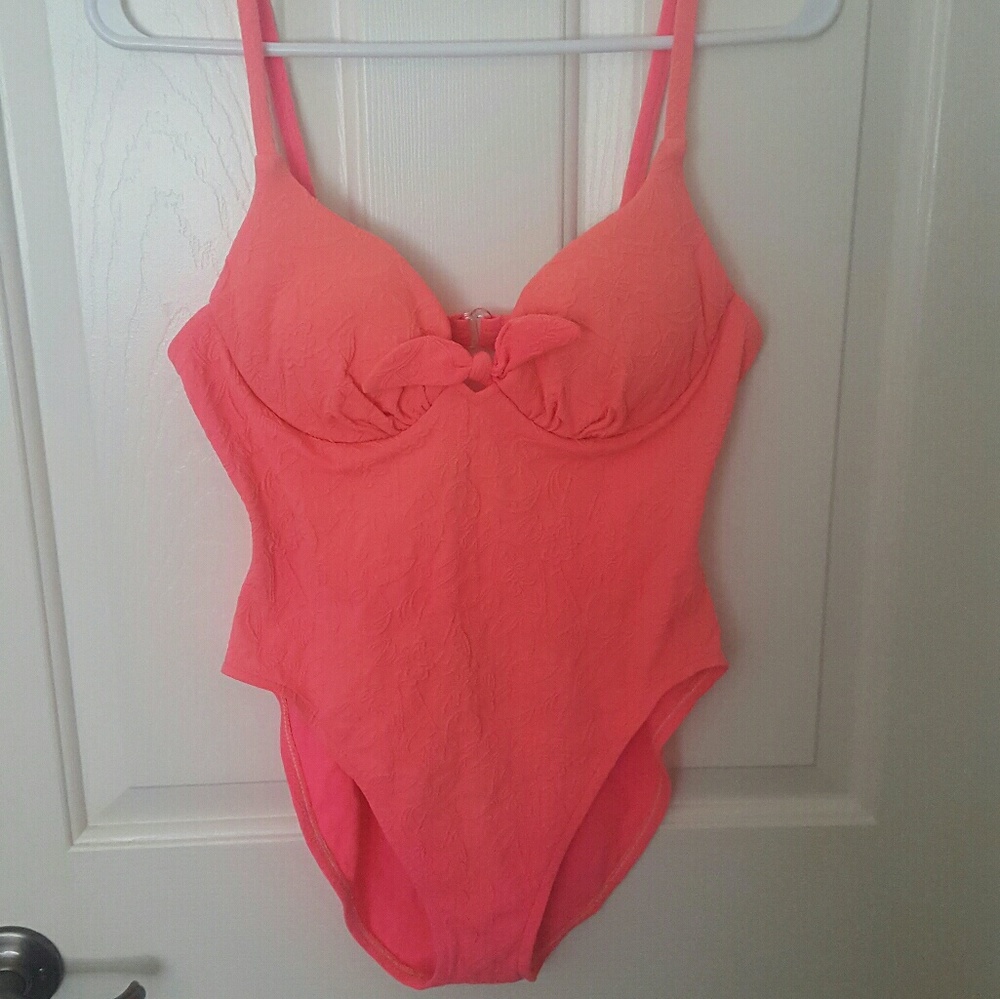 SOLD 80s Hot Pink Swimsuit