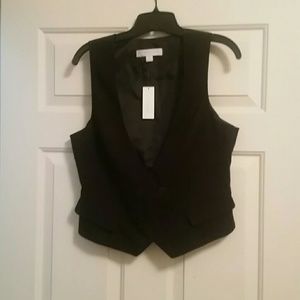 Navy blue pinstripe suiting vest