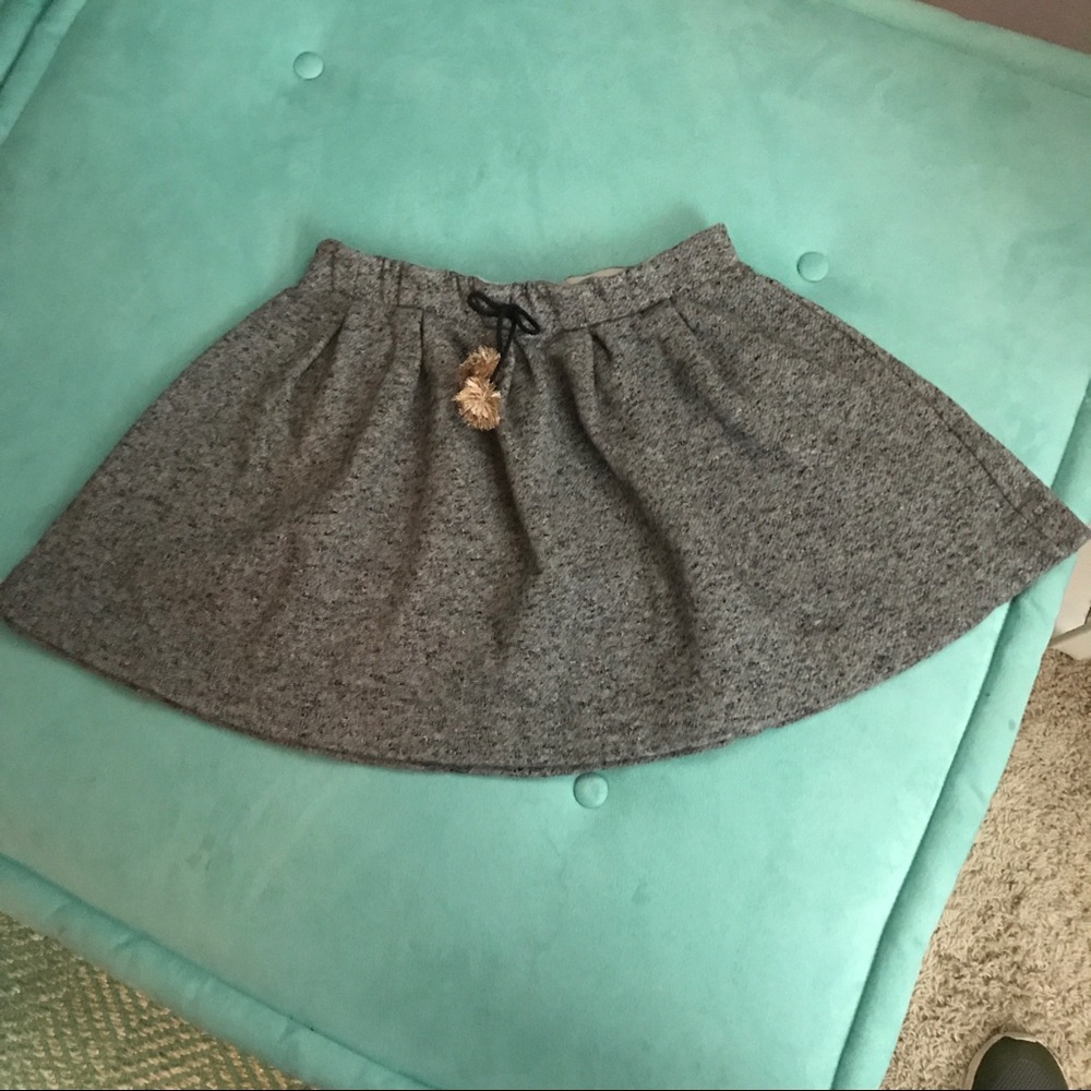 NWOT Skirt with Pom Pom Drawstring