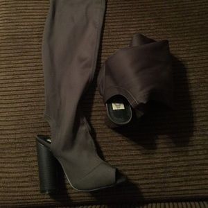 High Knee olive green boots