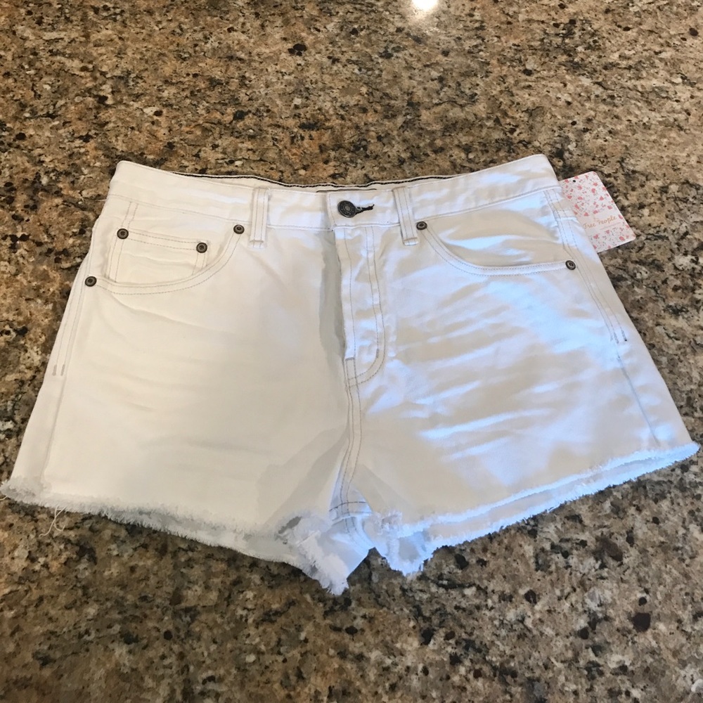 Free People white shorts