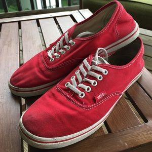 Authentic vans in red