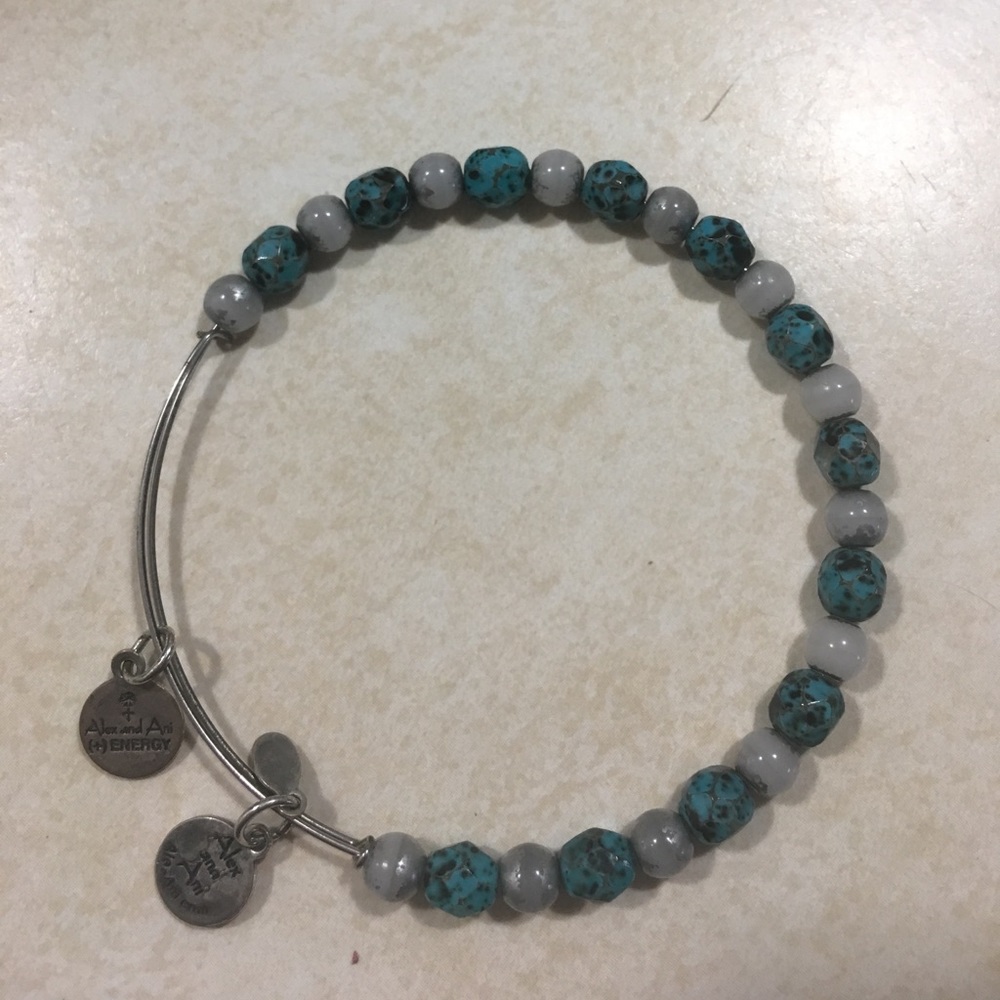 Alex & Ani turquoise beaded bracelet