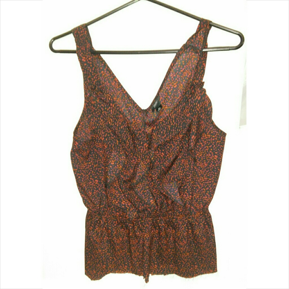 Mossimo Red Peplum Tank Blouse