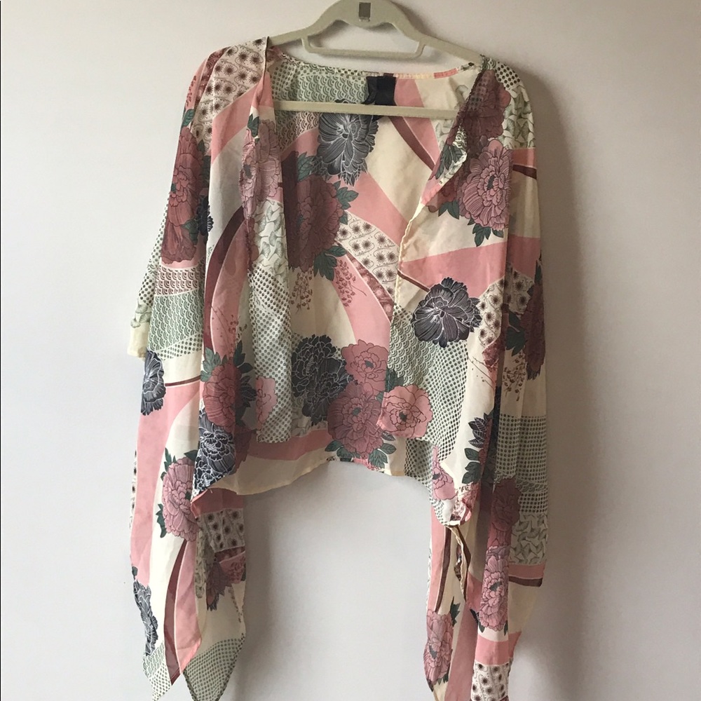 Sheer shawl/kimono