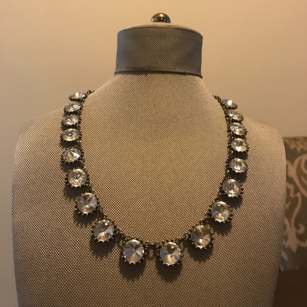 Crystal Statement Necklace with Chunky Chain