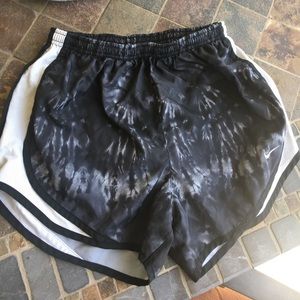 Tie-dye Nike shorts with built in underwear