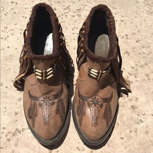 Boho Leather Booties