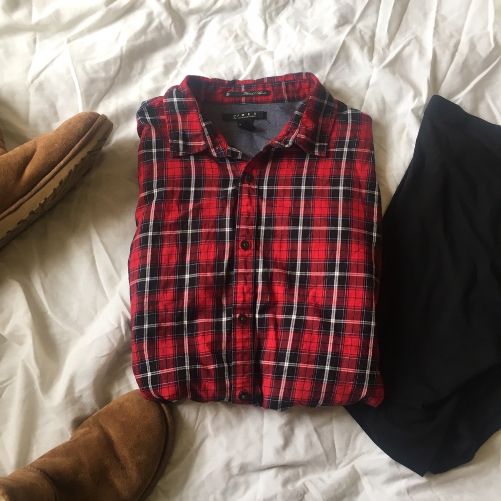 Forever 21 plaid button up