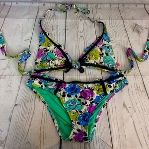 Betsey Johnson Petal Pusher Floral Swimsuit