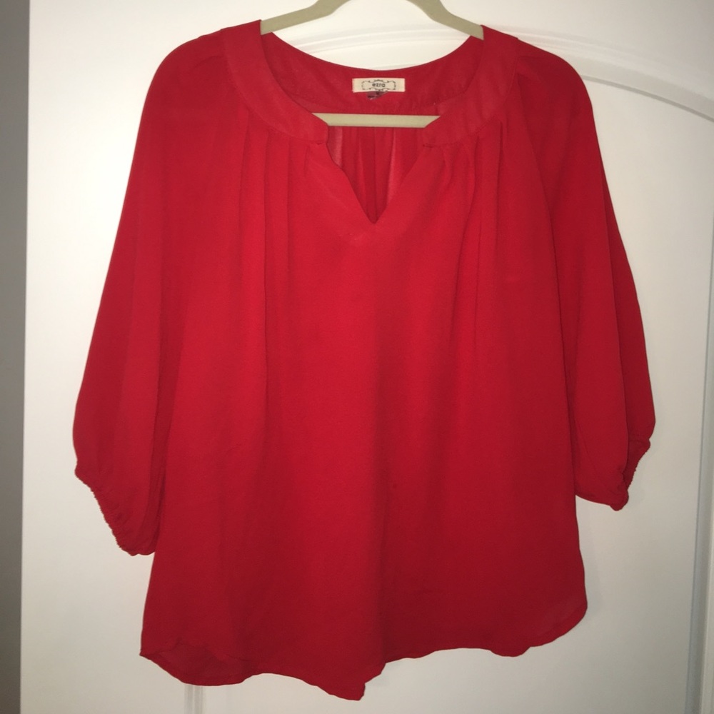 Red Tunic Top