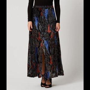 Free People Love Me So Right Velvet Maxi Skirt