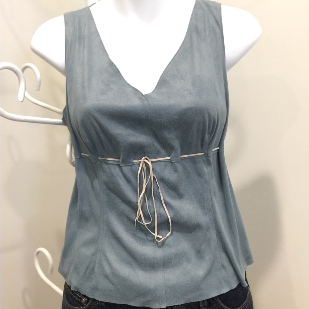 Max Studio Suede Top