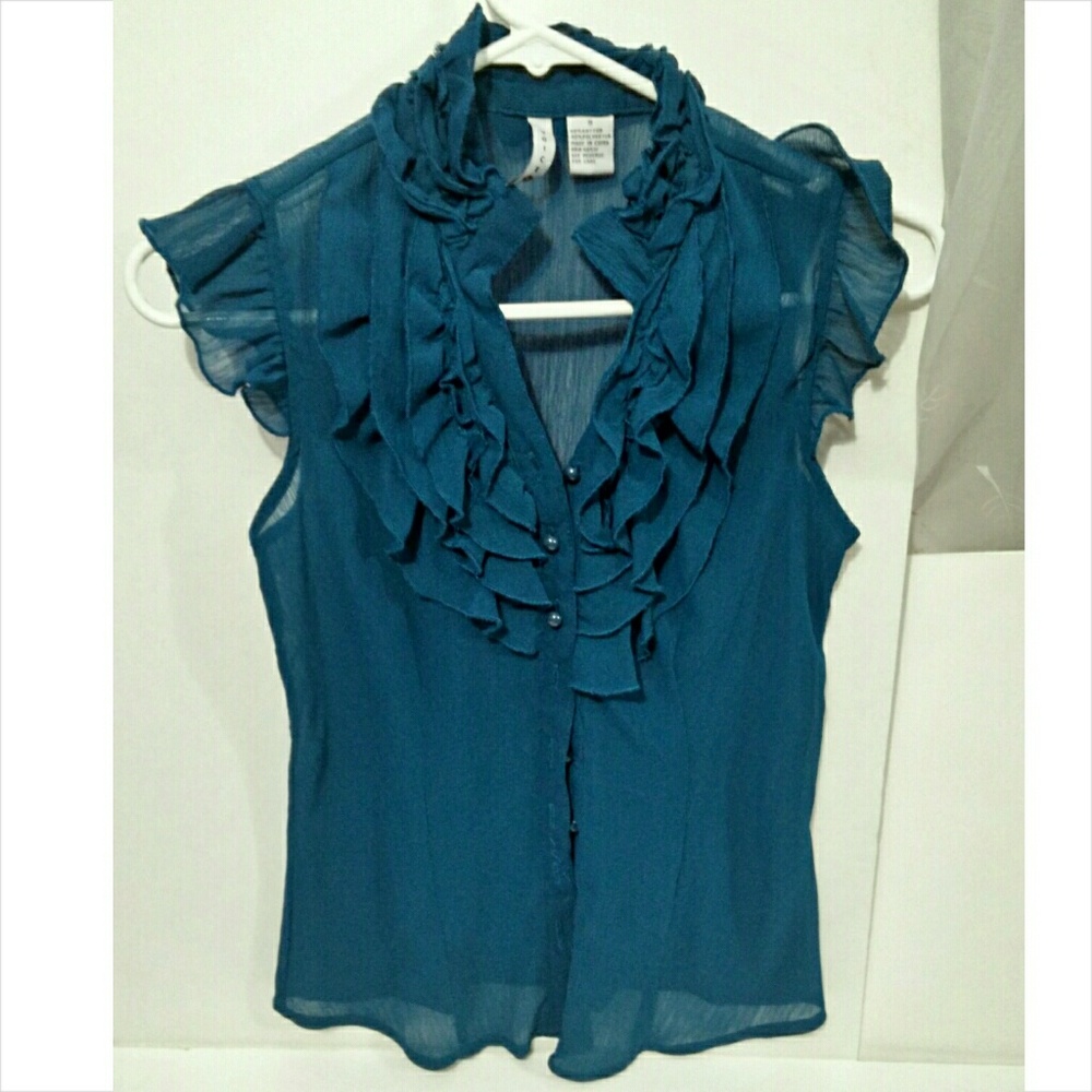 💟SALE💟 Teal Ruffle Blouse