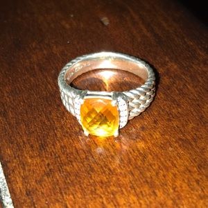 Petite David Yurman Ring, Citrine stone