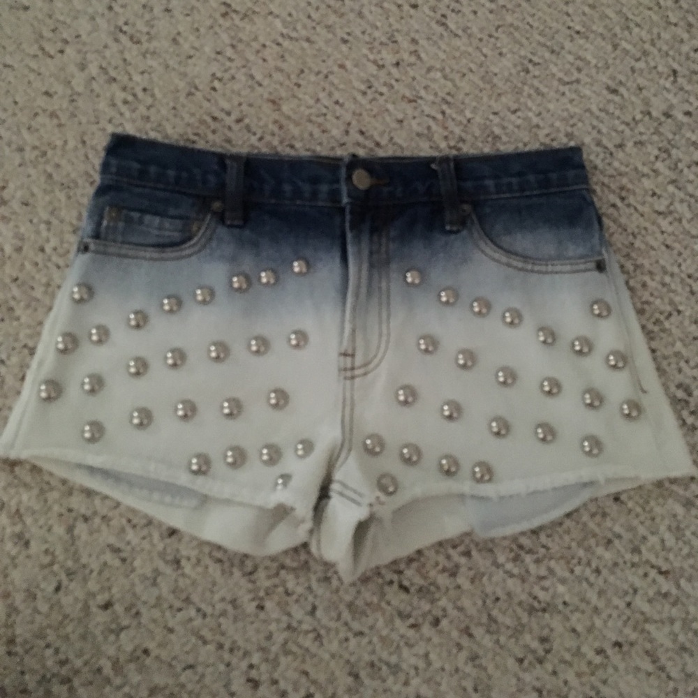 Studded Jean shorts