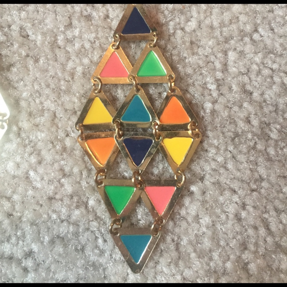 Triangle earrings - Picture 2 of 2