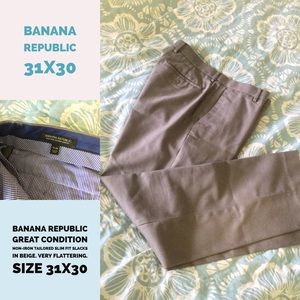 Men's BR sleek tan dress pants 31x30