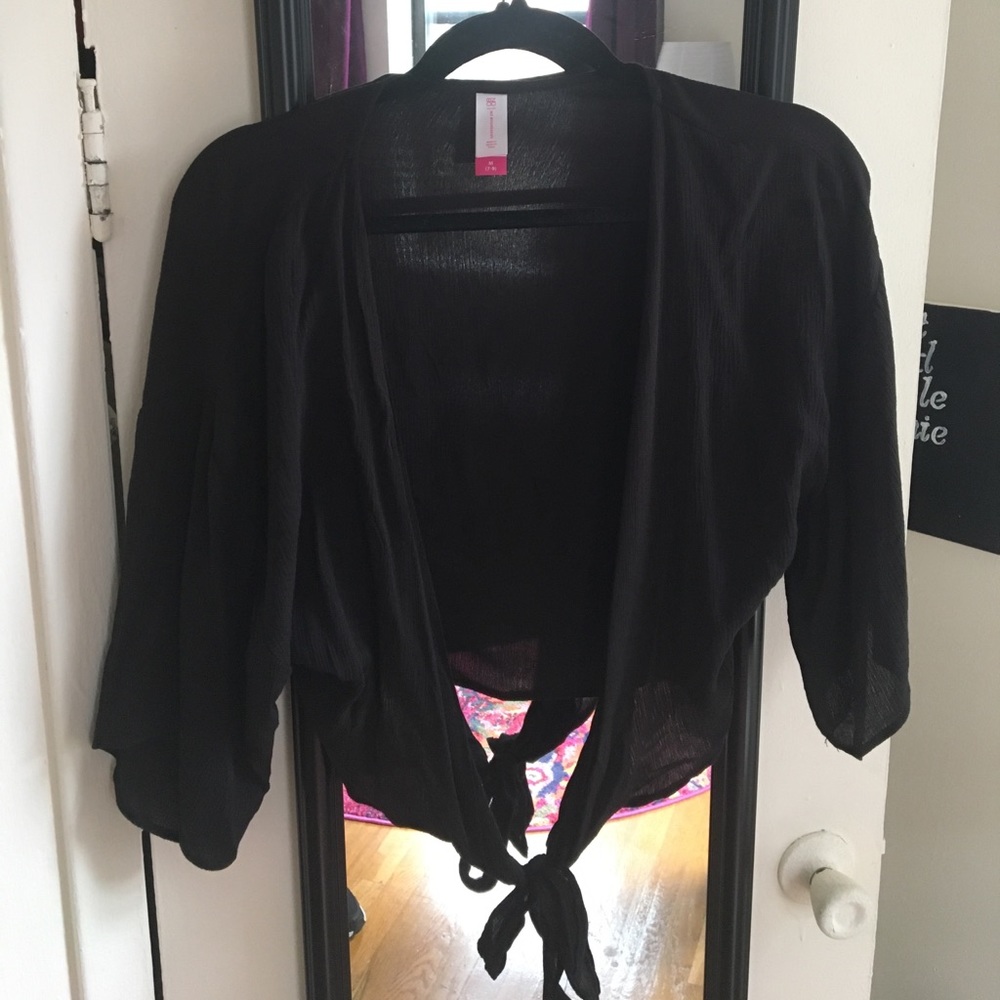 Black Wrap Blouse