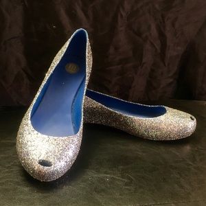 Melissa Glitter Flats w/ Peep Toe Like🆕 🍭