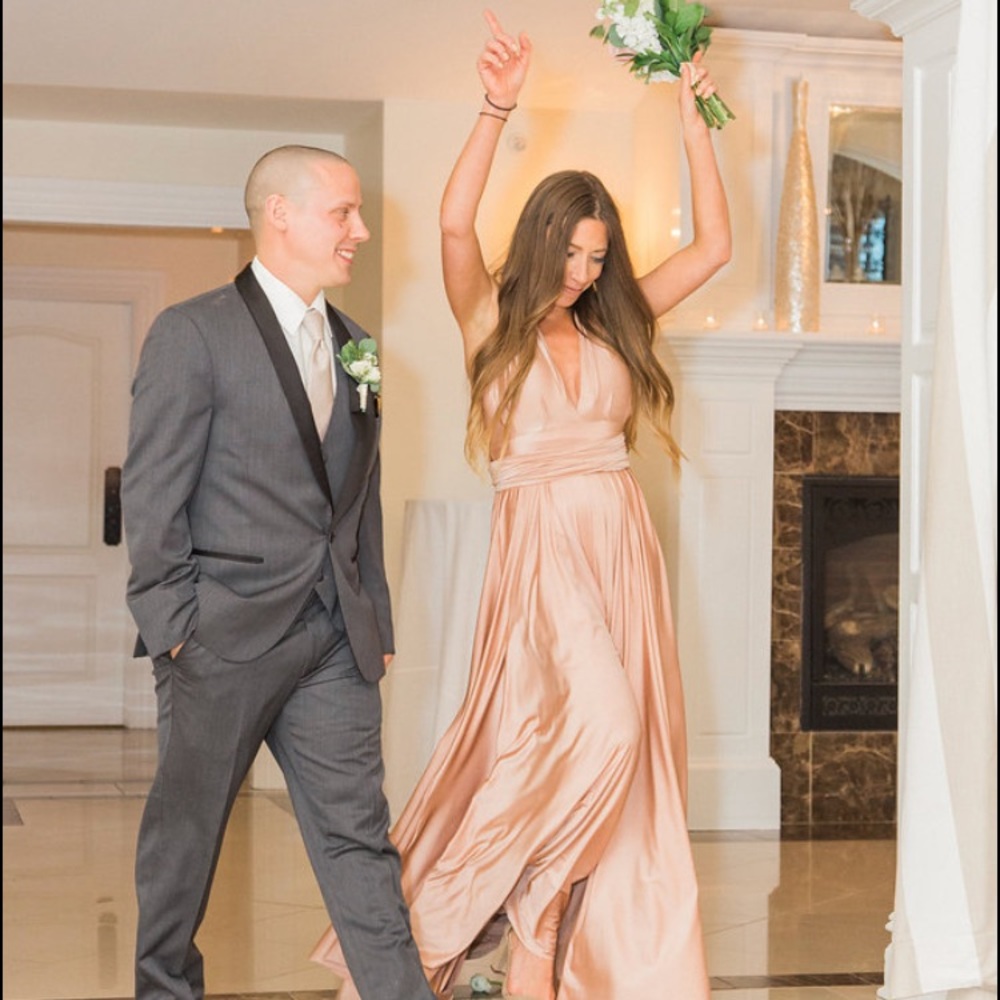 Two Birds Rosewater Convertible Bridesmaid Dress