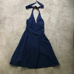 Blue eyelet dress