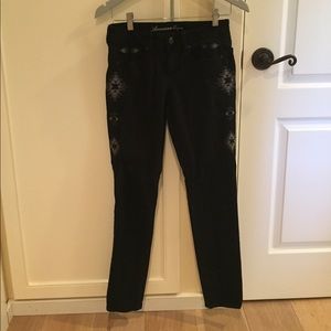 Black tribal print skinny jean