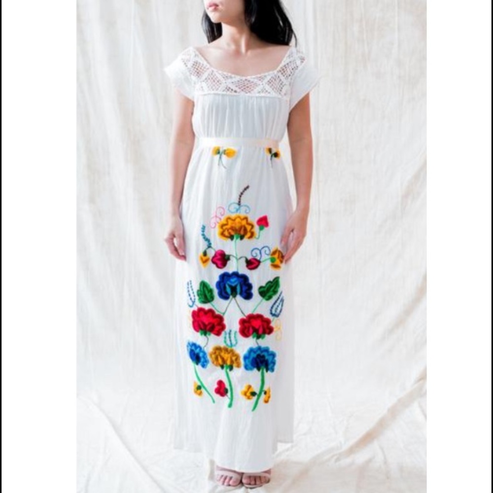 Vintage Embroidered Maxi Dress