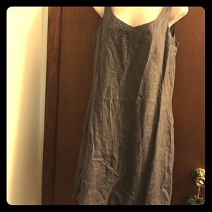 Eileen fisher grey lightweight dress with sequins
