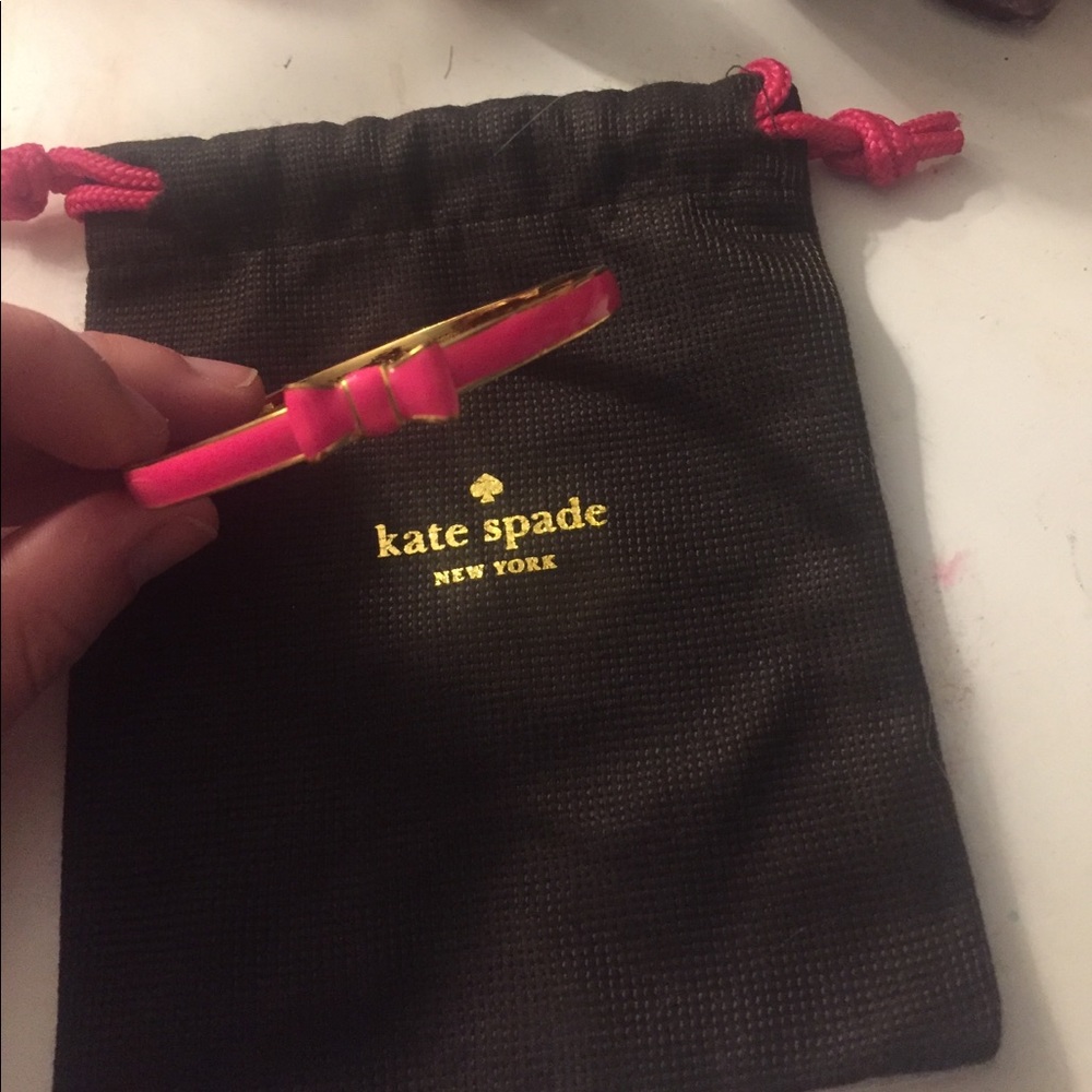 Kate spade pink bow bangle