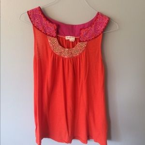 Anthropologie orange top