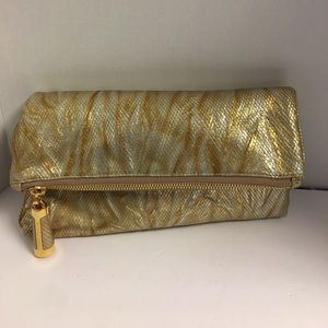 Michael Kors Skorpios Gold python fold over clutch Michael Kors Skorpios Gold python fold over clutch