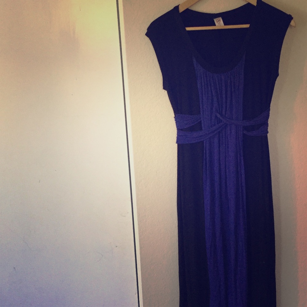 JW Maternity Nursing Black Maxi Dress M