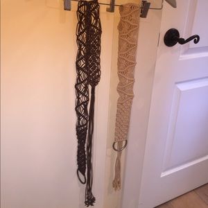 Festival macrame tie belts