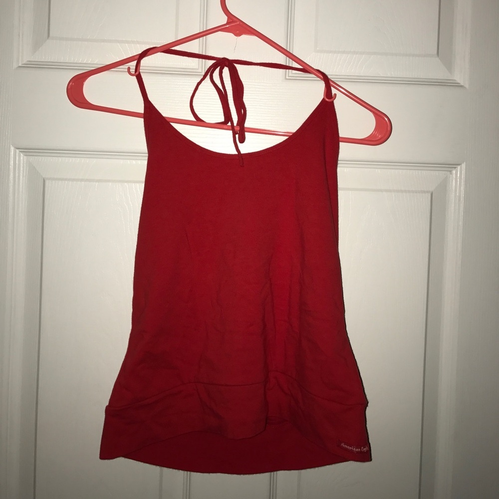 Red halter top
